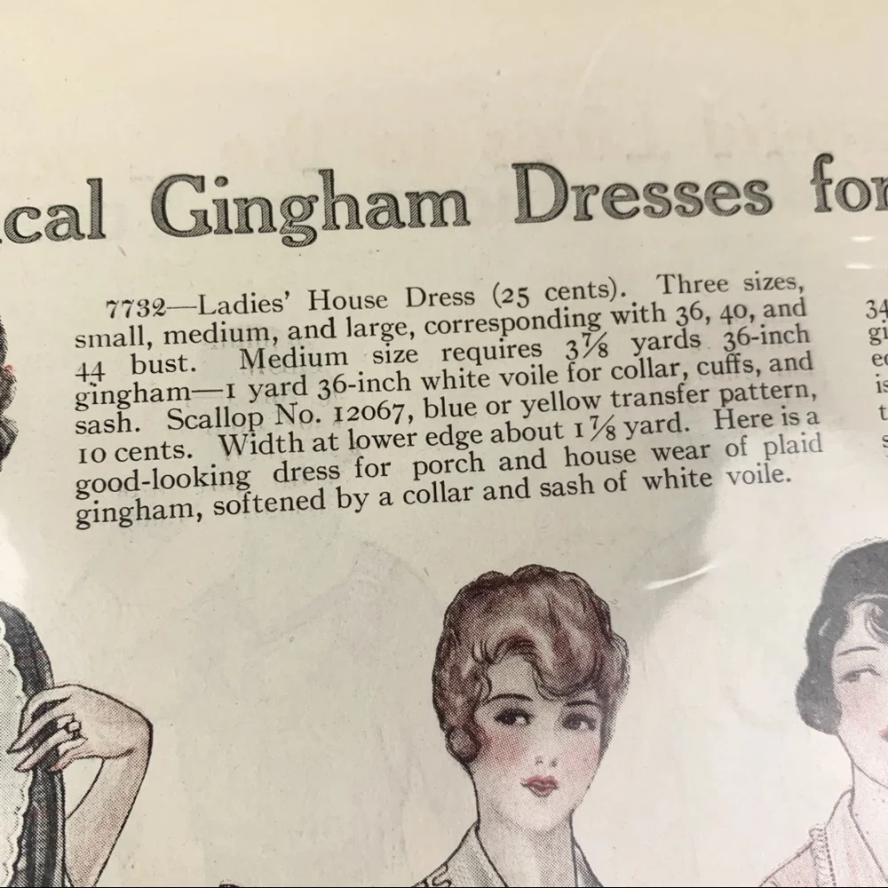 LOWEST PRICE Vintage McCall's 1923 Newspaper Sewing Dress Pages - Picture 3 of 16